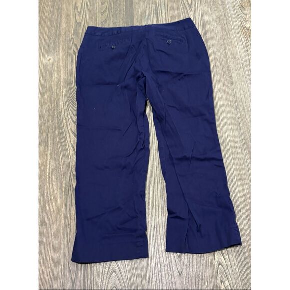 Laundry by Shelli Segal Womens Pants Cotton Stretch Casual Navy Blue Size 10 - Picture 8 of 12